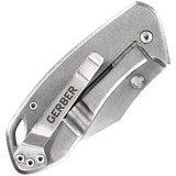 Gerber Kettlebell Framelock Gray Aluminum Folding 7Cr17MoV Pocket Knife 1563