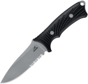 Gerber Big Rock Camp Knife Bead Blast Serrated Fixed Blade 1588