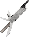 Gerber Lockdown Driver Multi-Tool Folding Knife 2.5" Plain Blade Silver Aluminium Handle 1591