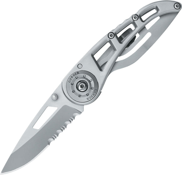 Gerber Ripstop I Framelock Partially Serrated Stainless Folding Pocket Knife 1613