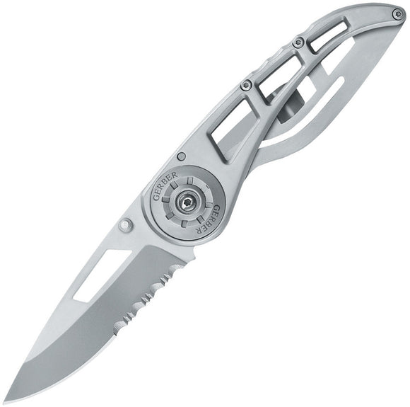 Gerber Ripstop II Framelock Partially Serrated Stainless Folding Pocket Knife 1616