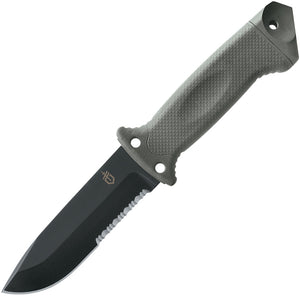 Gerber LMF II ASEK Serrated 420HC Black/Green Full Tang Fixed Blade Knife 1627G