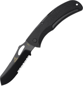 Gerber EZ Out DPSF Lockback Black S30V Serrated Folding Pocket Knife 1648G