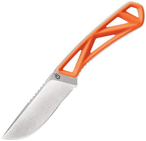 Gerber EXO-MOD Drop Point Fixed Blade Knife Orange Skeletonized (4" blade) w/ Sheath G1800