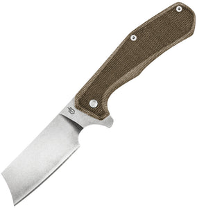 Gerber Asada Framelock Green Micarta Cleaver style Folding Knife 1812  -On Sale