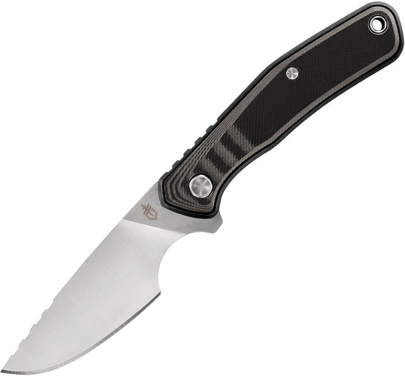 Gerber Downwind Caper Fixed Blade Knife Gray G10 Stainless Clip Point 1819