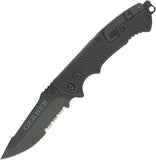 Gerber Hinderer CLS Combat Life Saver Black Serrated Folding Knife 1870