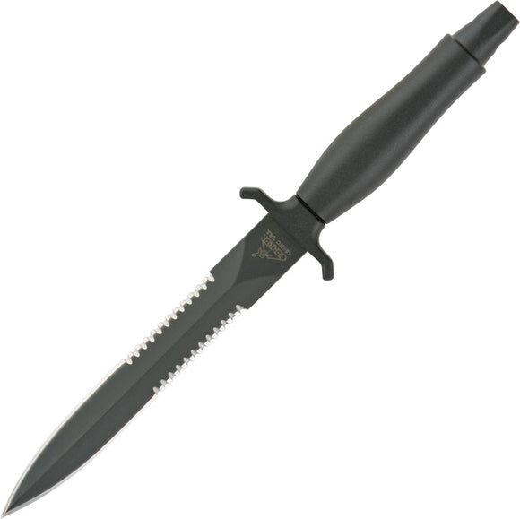 Gerber Mark II Double Edge Black Serrated Spear Pt Fixed Blade Knife 1874