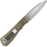 Gerber Mansfield Slip Joint OD Green Micarta Folding Stainless Pocket Knife 1909