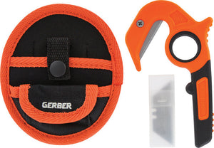Gerber Vital Zip 5.5" Black/Orange Fixed Blade Utility Knife w/ Blades 2745