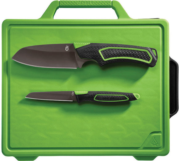 Gerber Freescape Camp Kitchen Knife Set W/ Cutting Board & Sharpener 30001042N