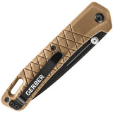 Gerber Zilch Liner Lock Knife Coyote Brown FRN 3.1" Black G30001880