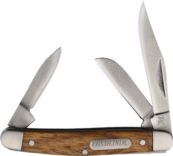 Winchester Stage Coach Zebra Wood 3 blade Folding Pocket Knife 3434
