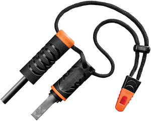 Gerber Fire Starter & Whistle Black & Orange 100 Decibal Combo 3151