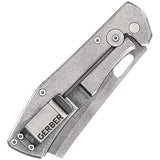 Gerber Flatiron Framelock Dark Gray Aluminum Folding 7Cr17MoV Pocket Knife 3477