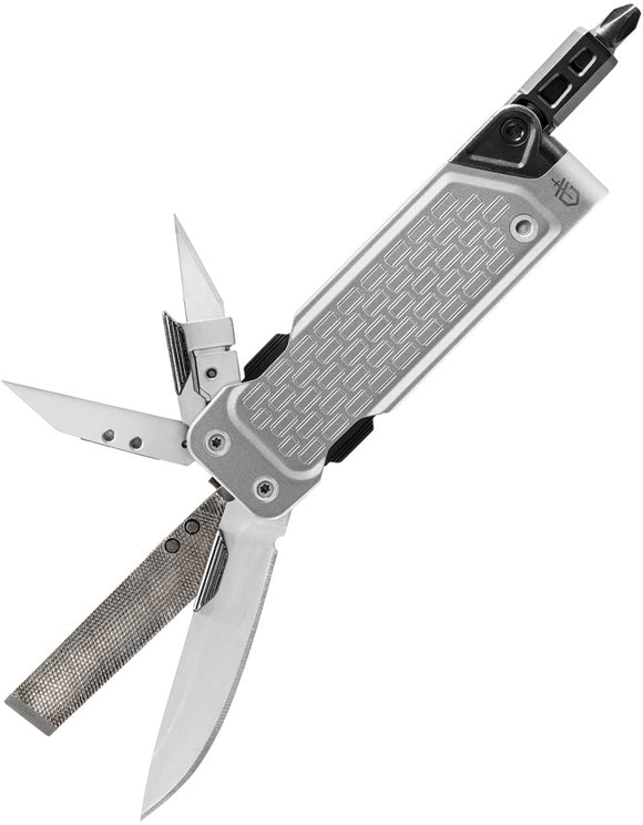 Gerber Lockdown Driver Silver Smooth Aluminum Folding Stainless Pocket Knife 3569