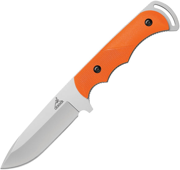 Gerber Freeman Guide Orange Stainless Drop Pt Full Tang Fixed Blade Knife 3584
