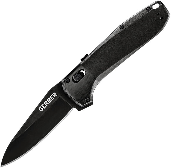 Gerber Highbrow Pivot Lock A/O Black Aluminum Folding 7Cr17MoV Pocket Knife 3674