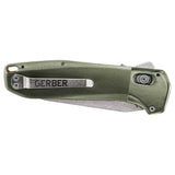 Gerber Highbrow Drop Point Green Assisted Opening Folding Knife 3676