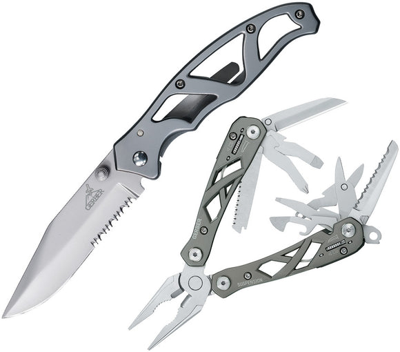 Gerber Paraframe/Suspension Combo Multi Tool & Serrated Folding Knife 3711