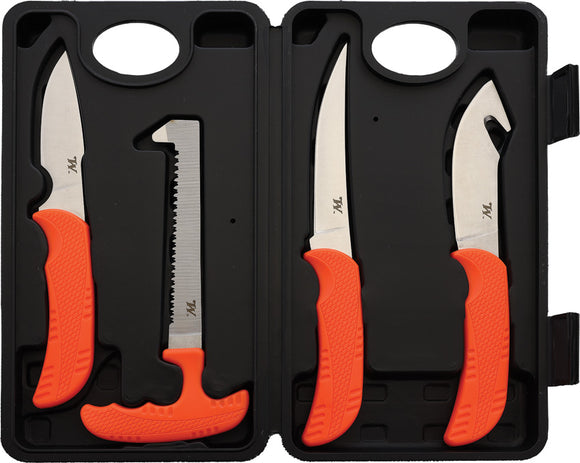 Winchester Deer Season XP 5pc Orange 3Cr13 Stainless Fixed Blade Knife Kit 3752
