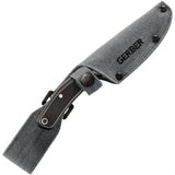 Gerber Downwind Caper Black & Gray G10 7Cr17MoV Fixed Blade Knife w/ Sheath 3933