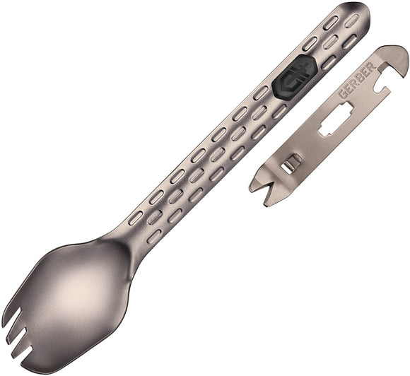 Gerber Devour Bead Blasted Titanium Multi-Fork Eating Tool 3992