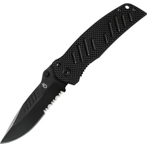Gerber Swagger Partially Serrated Black G10 Folding kNife 4099