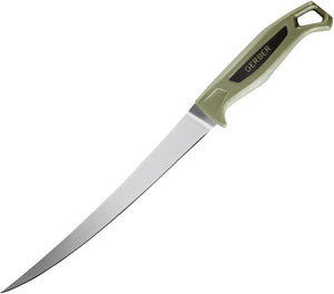 Gerber Ceviche Fixed Blade Knife Green Polypropylene 9" Fillet Point 4133