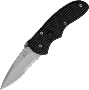 Gerber Mini F.A.S.T. Draw 440 Serrated Black Lockblade Folding Knife 41525