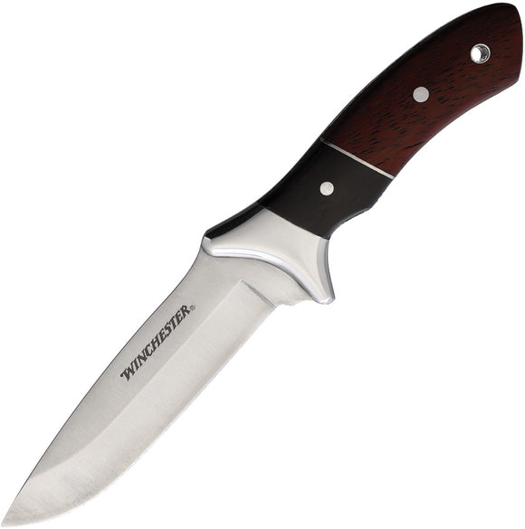 Winchester Hunter Stainless Fixed Blade Pakkawood Handle Knife + Sheath 41790