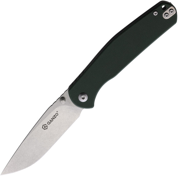 Ganzo Knives Linerlock Green G10 Folding 8Cr14MoV Drop Point Pocket Knife 6804GR
