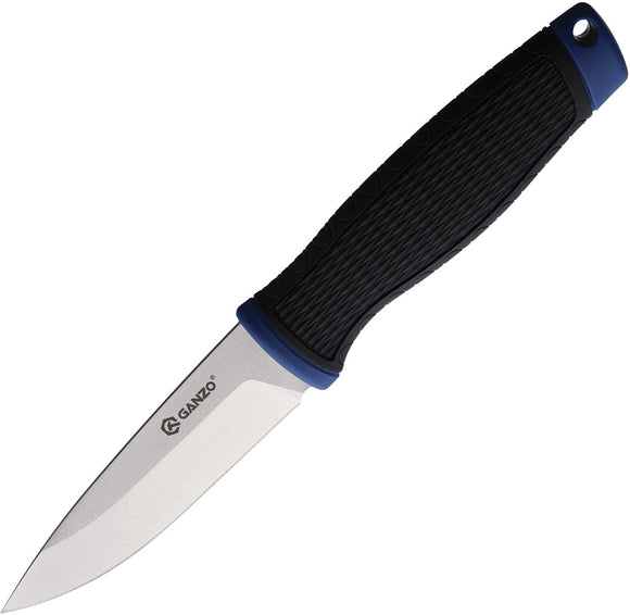 Ganzo Knives Blue & Black TPR 8Cr14MoV Stainless Fixed Blade Knife 806BL