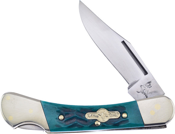 Frost Cutlery Lockback Green Bone Folding 440 Stainless Pocket Knife 110GPB