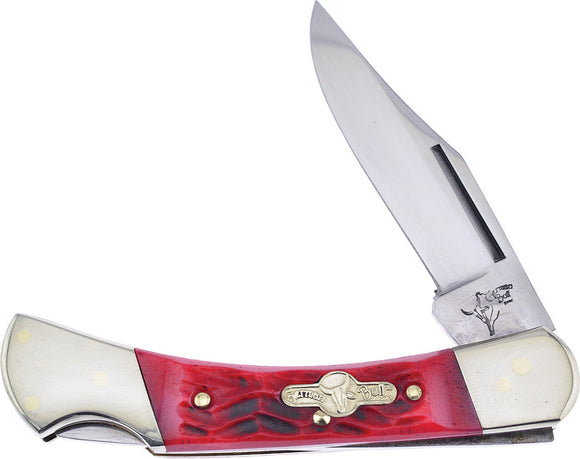 Frost Cutlery Lockback Red Bone Folding 440 Stainless Pocket Knife 110RPB
