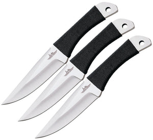 GIL HIBBEN 8.75" Cord Grip 3pc Triple Thrower Knife Set Throwing + Sheath 0947
