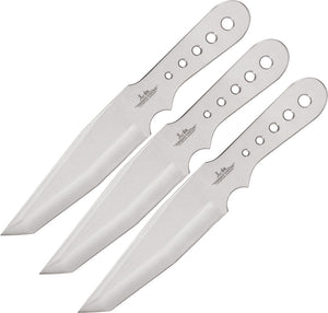 GIL HIBBEN Large Triple Thrower 3pc Set Fixed Blade Throwing Knives with Leather Sheath 5003
