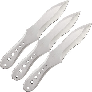 Hibben Gen-X Fixed Blade AUS-6 Stainless Throwing Knife Set Of 3 w/ Sheath 5029