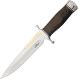 Hibben Old West Boot Knife 10 5/8" Fixed Stainless Hard Wood Brass 5047