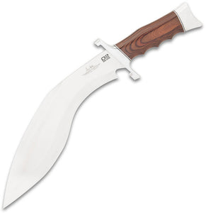 Hibben Kukri Fighter Pakkawood D2 Steel Fixed Blade Knife w/ Belt Sheath 5094
