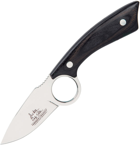 Hibben Legacy Skinner Black Pakkawood 5Cr15MoV Fixed Blade Knife w/ Sheath 5105