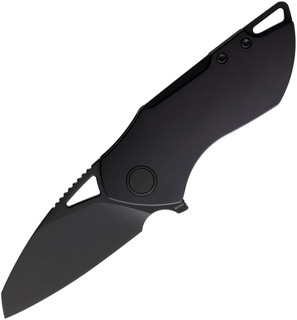 Grissom Knife & Tool Riverstone Pocket Knife Black Titanium Folding M390 001BLK