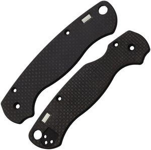 Glow Rhino Spyderco Para 2 Carbon Fiber 2pc Knife Handle Scales Set KSP2CF