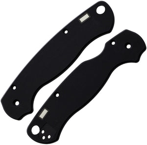 Glow Rhino Spyderco Paramilitary 2 Black 2pc Knife Handle Scales Set KSP2ZG