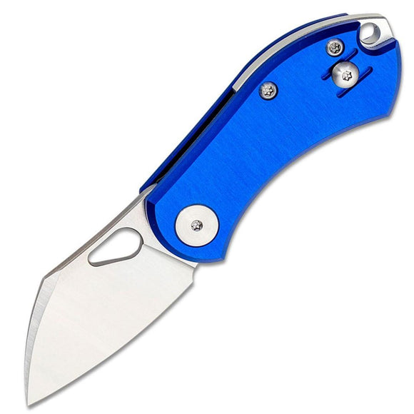 GiantMouse ACE Nibbler Linerlock Blue Aluminum Folding Bohler N690 Knife 11231