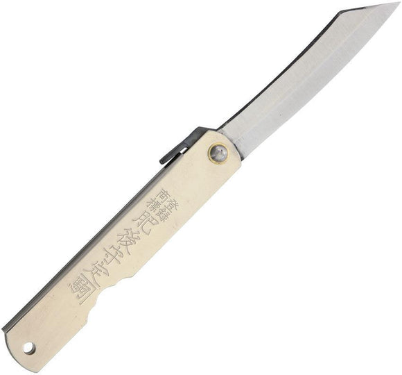 Higonokami Knives No 4 Silver Folder Pocket Knife Carbon Steel Blade