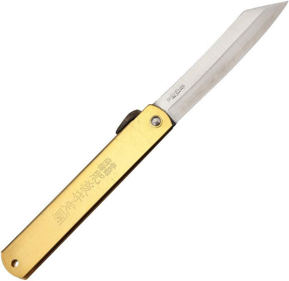 Higonokami Knives Brass Folding Pocket Knife Steel Blade