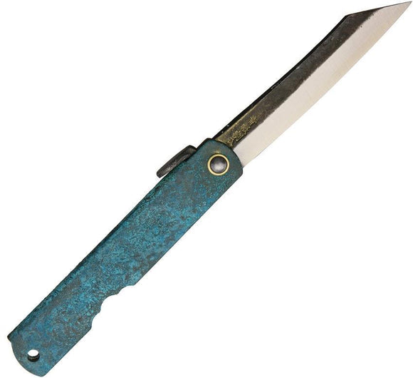 Higonokami Knives Koriwa Turquoise Folding Pocket Knife Steel Blade