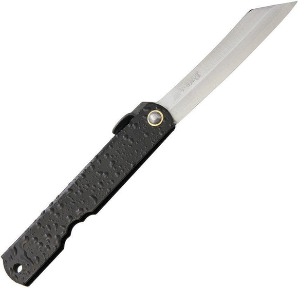 Higonokami Knives Mizushibuki Splash Black Folding Pocket Knife Steel Blade