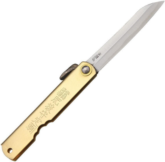 Higonokami Knives Brass Folding Pocket Knife Steel Blade